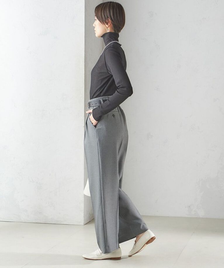SHIPS for women「〈手洗い可能〉ドライタッチ リブ タートル」|Tシャツ・カットソー|