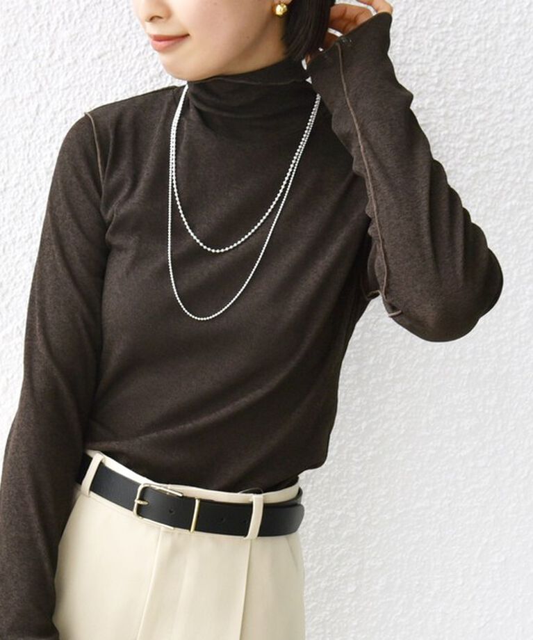 SHIPS for women「〈手洗い可能〉ドライタッチ リブ タートル」|Tシャツ・カットソー|
