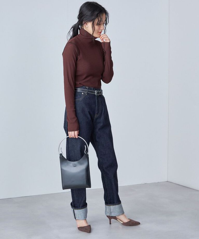 SHIPS for women「〈手洗い可能〉ドライタッチ リブ タートル」|Tシャツ・カットソー|
