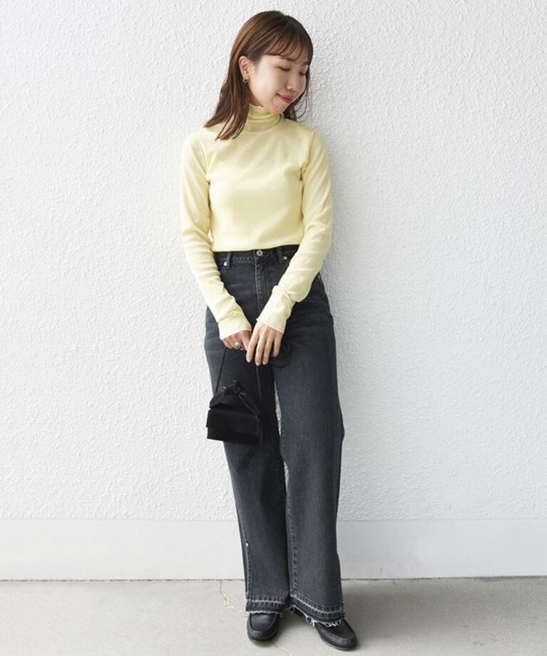 SHIPS for women「〈手洗い可能〉ドライタッチ リブ タートル」|Tシャツ・カットソー|