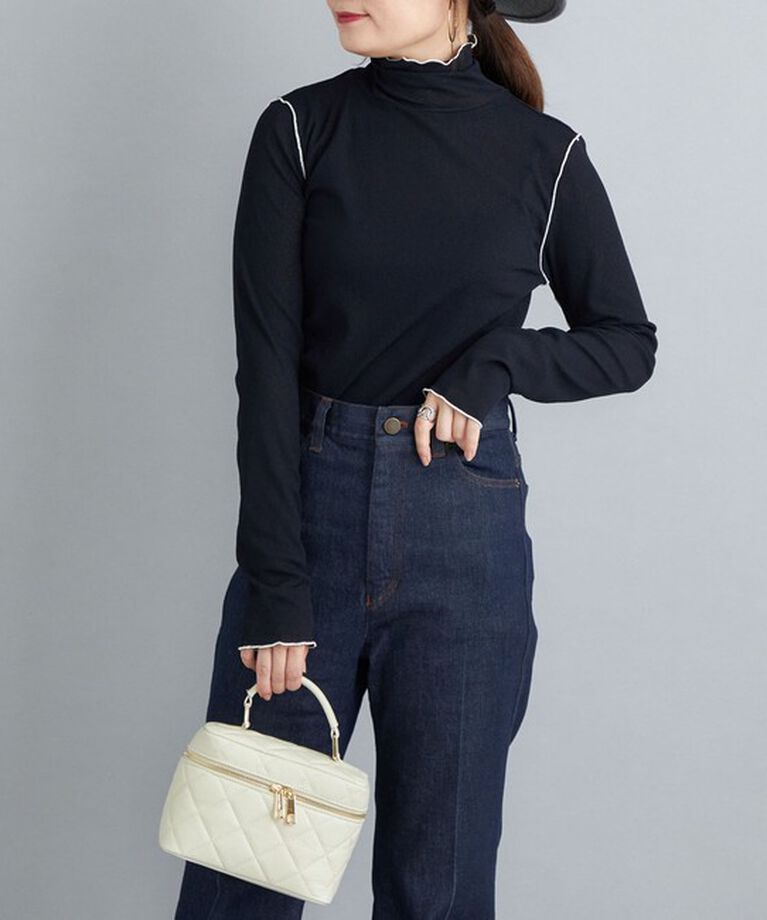 SHIPS for women「〈手洗い可能〉ドライタッチ リブ タートル」|Tシャツ・カットソー|