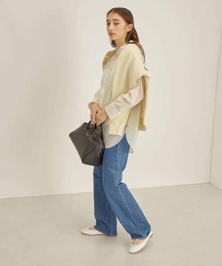 SHIPS for women「〈手洗い可能〉綿 ナイロン ワッシャー タフタ スタンドカラー シャツ ◇」|シャツ・ブラウス|