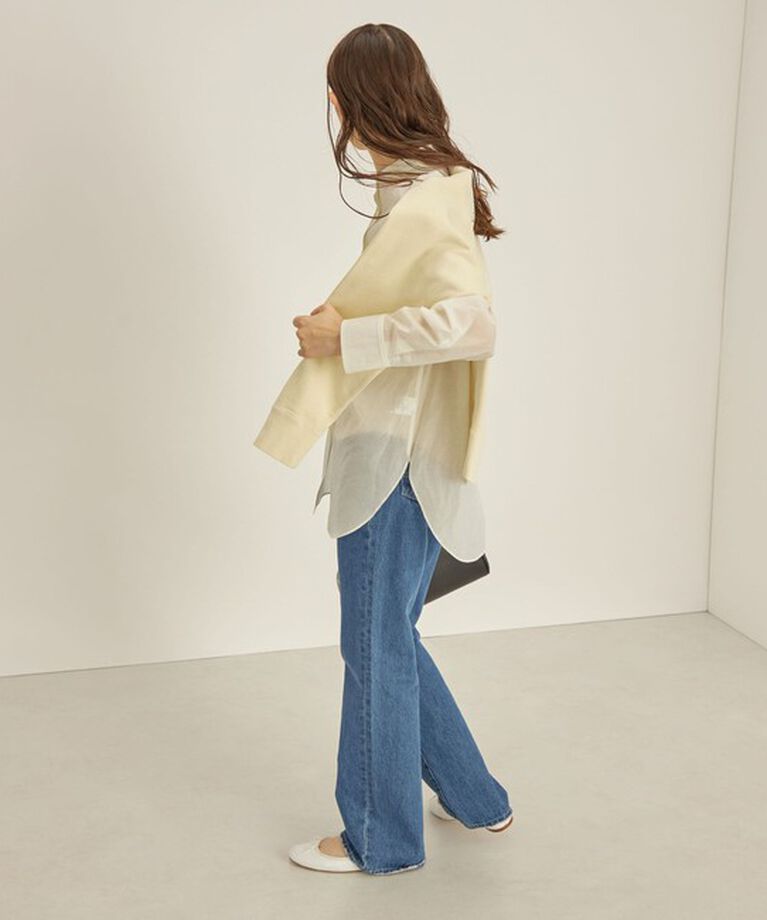 SHIPS for women「〈手洗い可能〉綿 ナイロン ワッシャー タフタ スタンドカラー シャツ ◇」|シャツ・ブラウス|