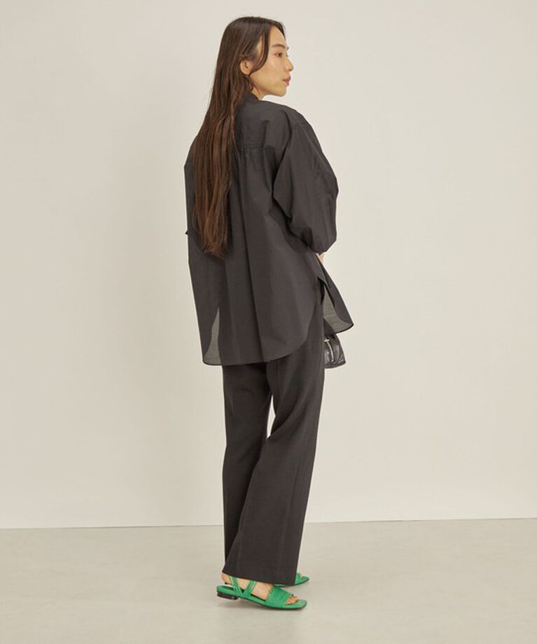 SHIPS for women「〈手洗い可能〉綿 ナイロン ワッシャー タフタ スタンドカラー シャツ ◇」|シャツ・ブラウス|