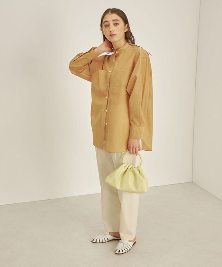SHIPS for women「〈手洗い可能〉綿 ナイロン ワッシャー タフタ スタンドカラー シャツ ◇」|シャツ・ブラウス|