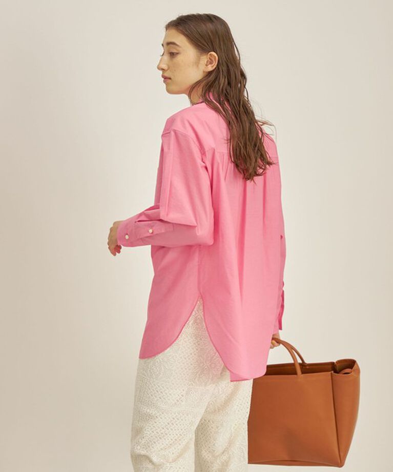 SHIPS for women「〈手洗い可能〉綿 ナイロン ワッシャー タフタ スタンドカラー シャツ ◇」|シャツ・ブラウス|