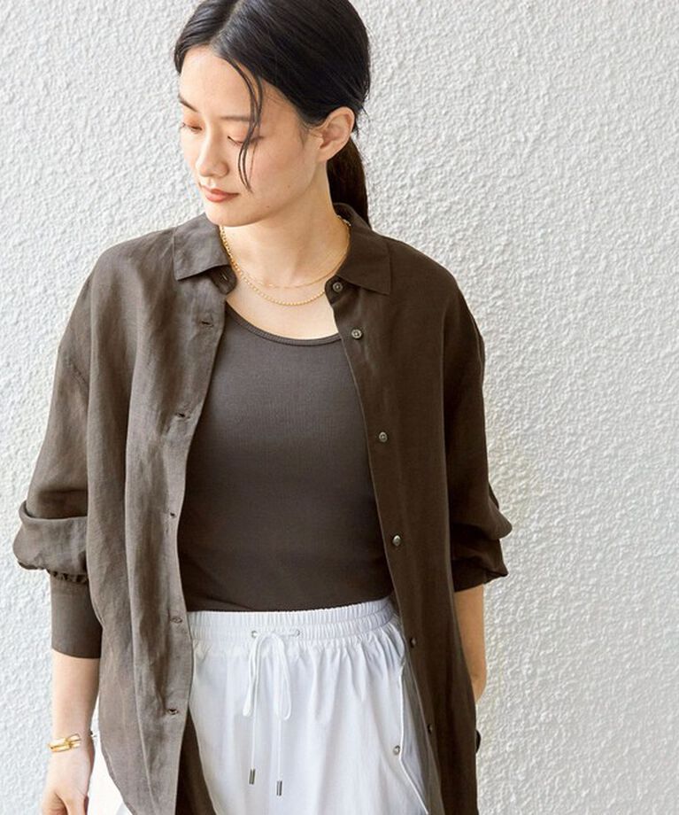 SHIPS for women「オーガニック コットン タンクトップ ◇」|タンクトップ|ダークグレー