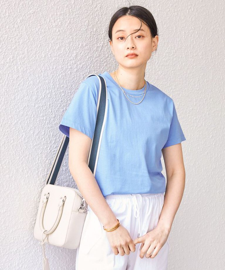 SHIPS for women「オーガニック コットン TEE」|Tシャツ・カットソー|ライトブルー
