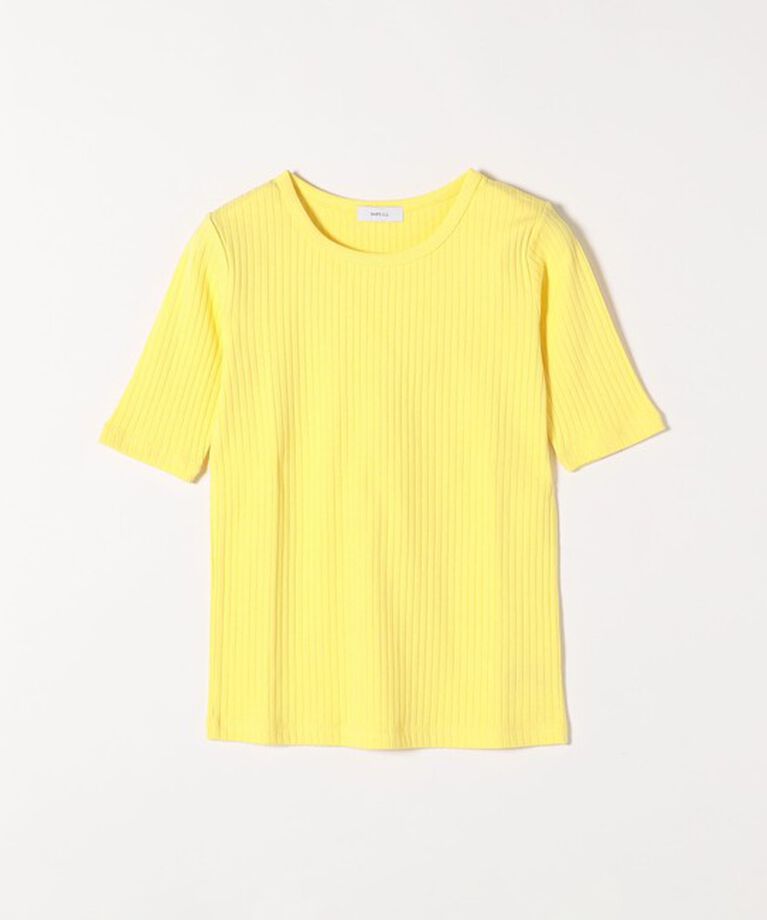 SHIPS any「SHIPS any:〈洗濯機可能〉テレコ リブ ハーフスリーブ TEE」|Tシャツ・カットソー|