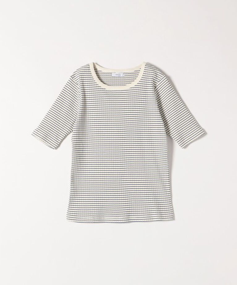 SHIPS any「SHIPS any:〈洗濯機可能〉テレコ リブ ハーフスリーブ TEE」|Tシャツ・カットソー|