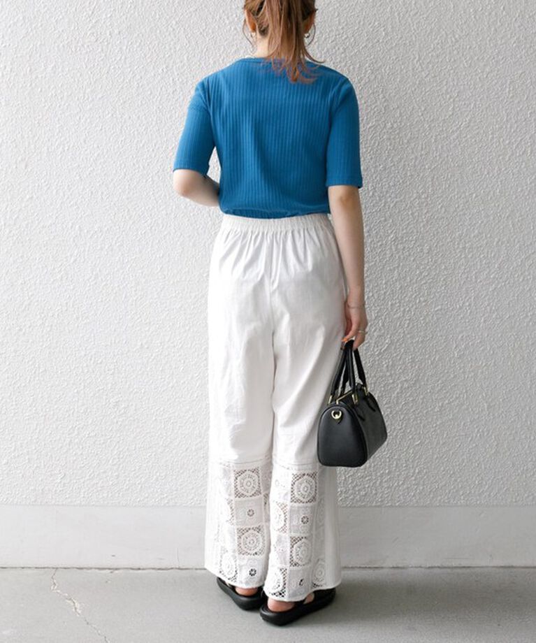 SHIPS any「SHIPS any:〈洗濯機可能〉テレコ リブ ハーフスリーブ TEE」|Tシャツ・カットソー|