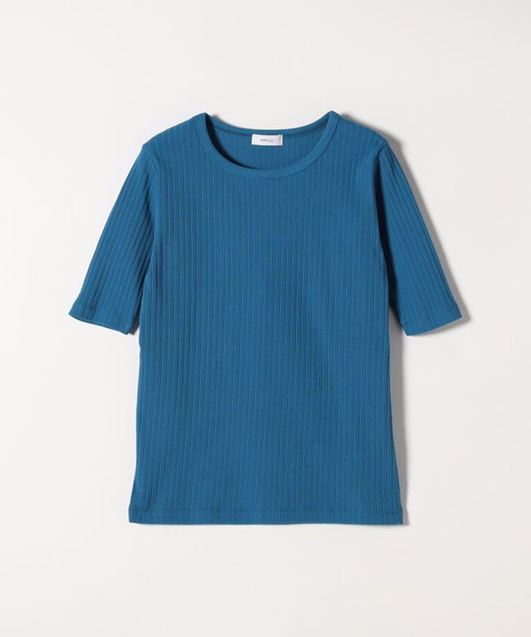 SHIPS any「SHIPS any:〈洗濯機可能〉テレコ リブ ハーフスリーブ TEE」|Tシャツ・カットソー|