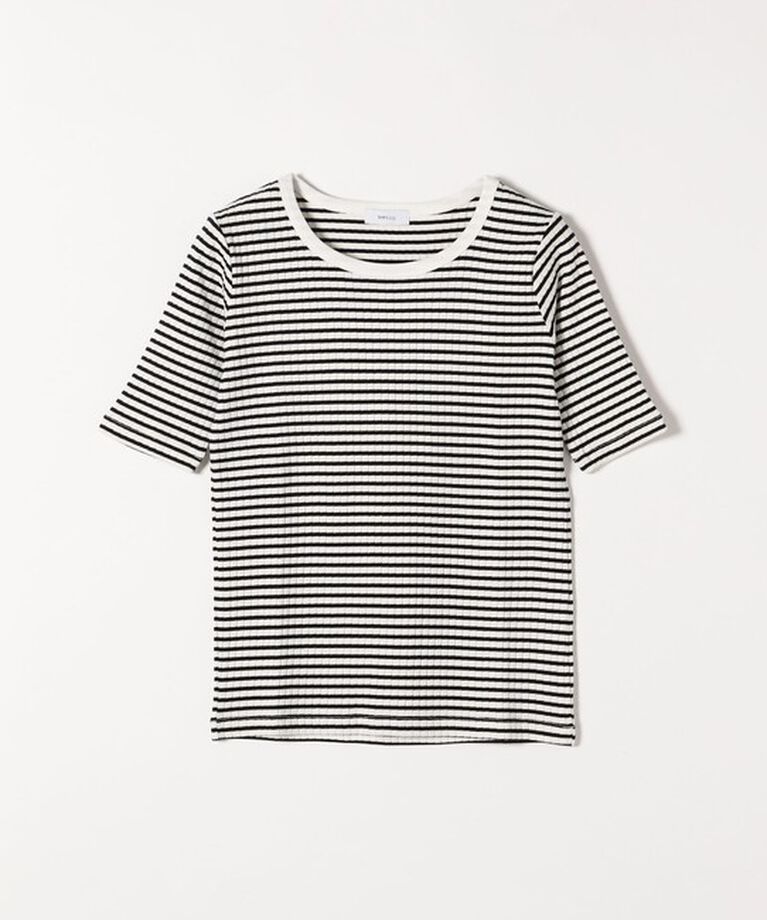 SHIPS any「SHIPS any:〈洗濯機可能〉テレコ リブ ハーフスリーブ TEE」|Tシャツ・カットソー|