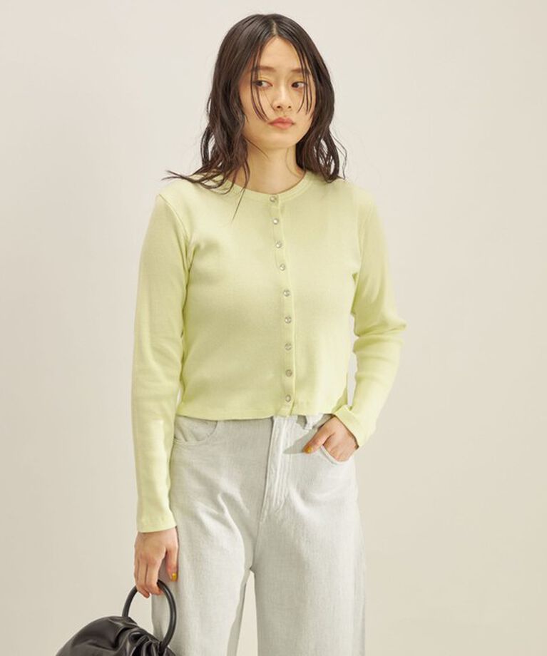 SHIPS for women「〈手洗い可能〉PLA ライト テレコ ショート カーディガン◇」|カーディガン|