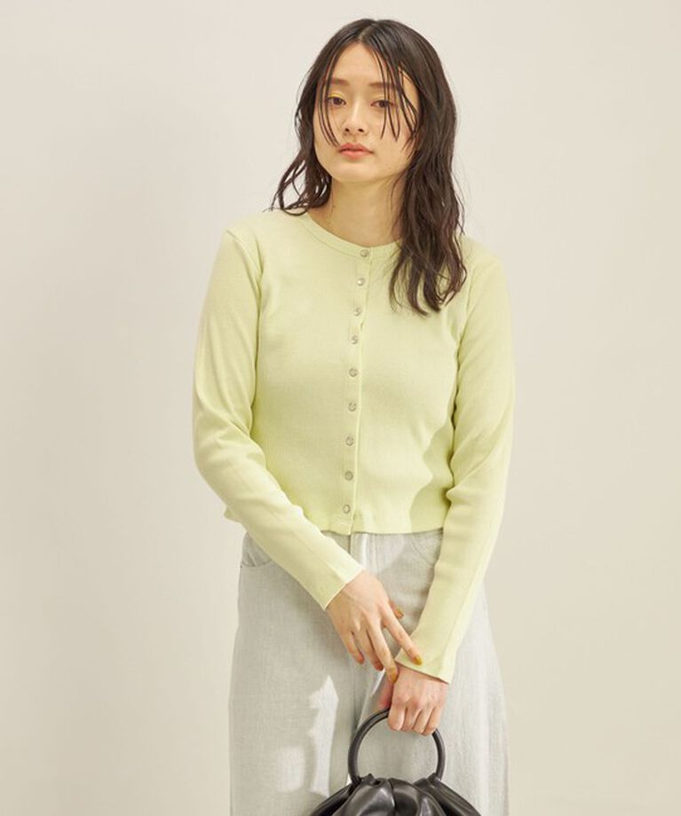 SHIPS for women「〈手洗い可能〉PLA ライト テレコ ショート カーディガン◇」|カーディガン|