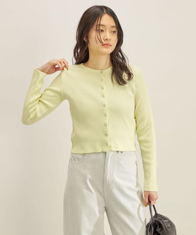 SHIPS for women「〈手洗い可能〉PLA ライト テレコ ショート カーディガン◇」|カーディガン|