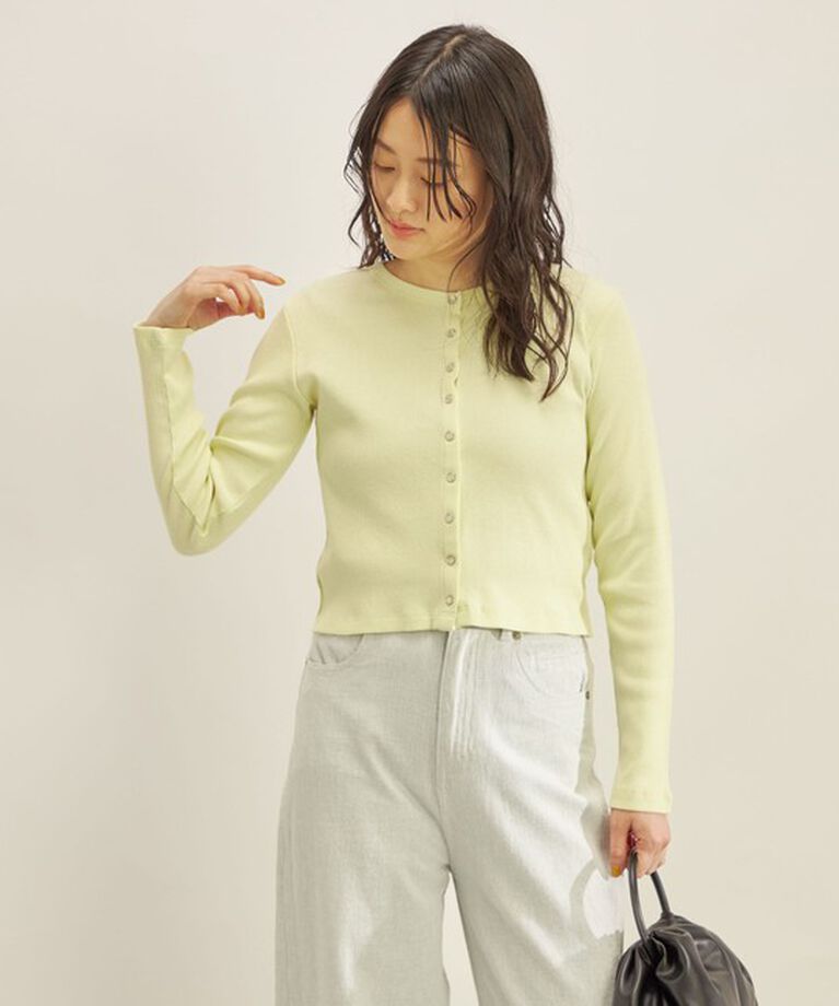 SHIPS for women「〈手洗い可能〉PLA ライト テレコ ショート カーディガン◇」|カーディガン|