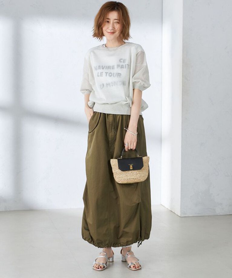 SHIPS for women「〈手洗い可能〉シアー ラメ 半袖 サマー ニット」|ニット・セーター|