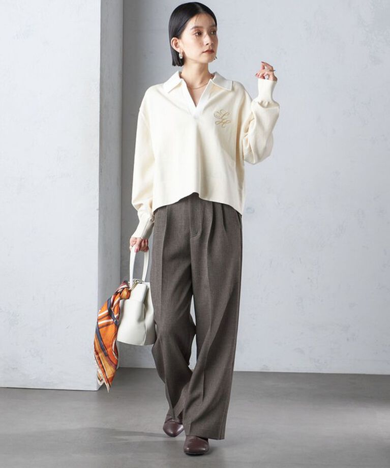 SHIPS for women「〈手洗い可能〉シャーク ツイード タック パンツ」|その他|