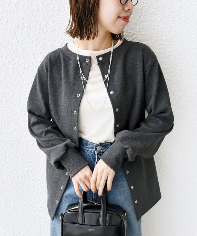SHIPS for women「【WEB限定】〈手洗い可能〉ベア テレコ ミドル カーディガン」|カーディガン|