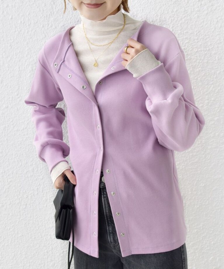 SHIPS for women「【WEB限定】〈手洗い可能〉ベア テレコ ミドル カーディガン」|カーディガン|