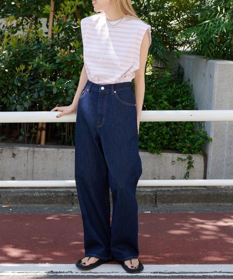 OUTDOOR PRODUCTS Usual Things「≪追加2 予約≫ULTライトデニムハイライズルーズ5PKT」|デニム|