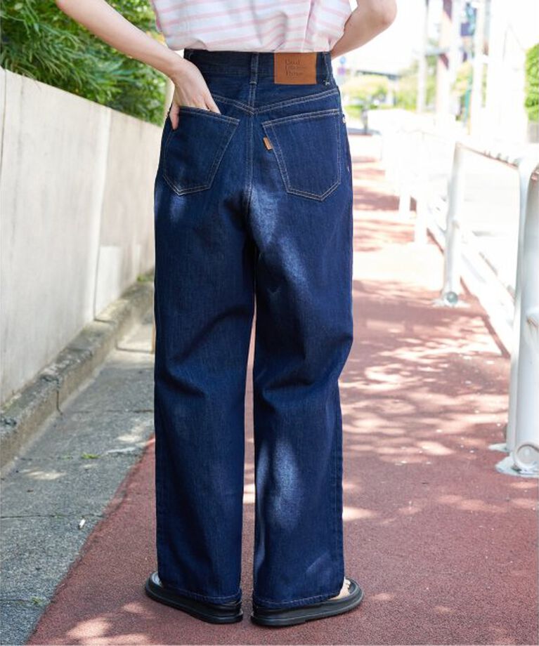 OUTDOOR PRODUCTS Usual Things「≪追加2 予約≫ULTライトデニムハイライズルーズ5PKT」|デニム|ネイビー