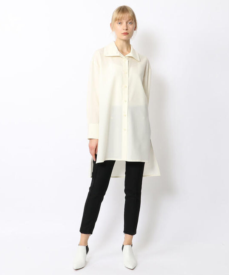 CABaN「CABaN ウールツイル ハイネックロングシャツ」|シャツ・ブラウス|