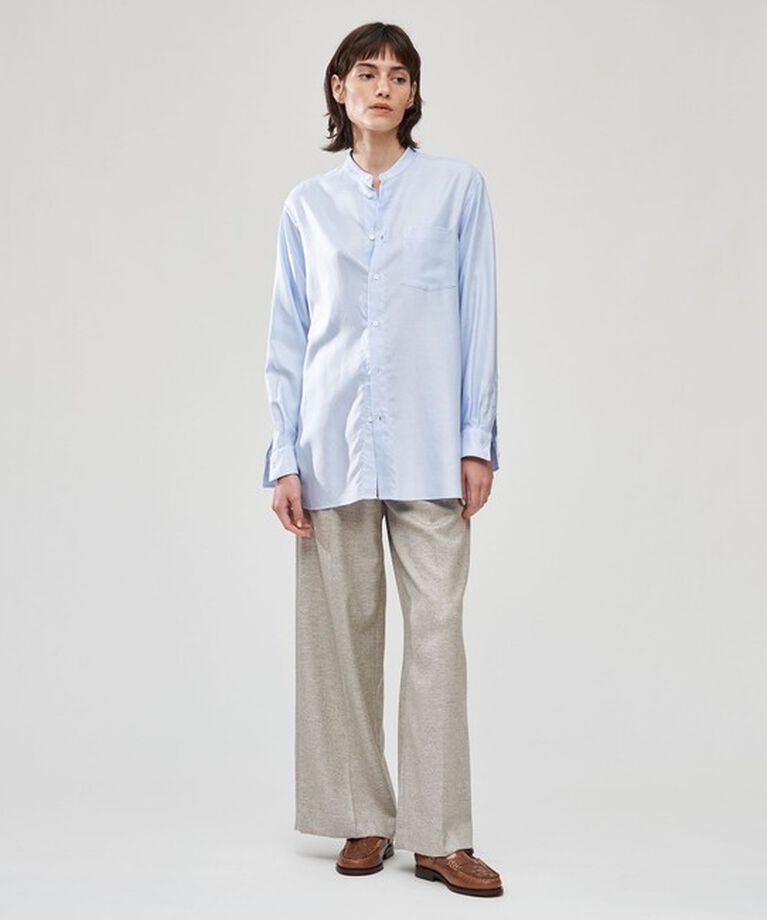 GALERIE VIE「リヨセルオックス バンドカラーシャツ」|シャツ・ブラウス|