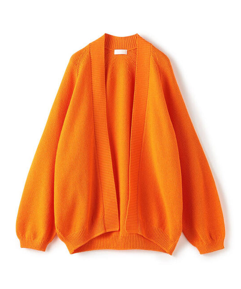 Ballsey「モスステッチ フロントオープンカーディガン」|カーディガン|27 オレンジ
