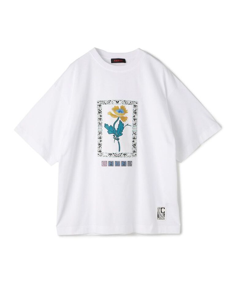CABaN「CABaN スビンコットン IBIZA アートフレームTシャツ」|Tシャツ・カットソー|12 ホワイト系