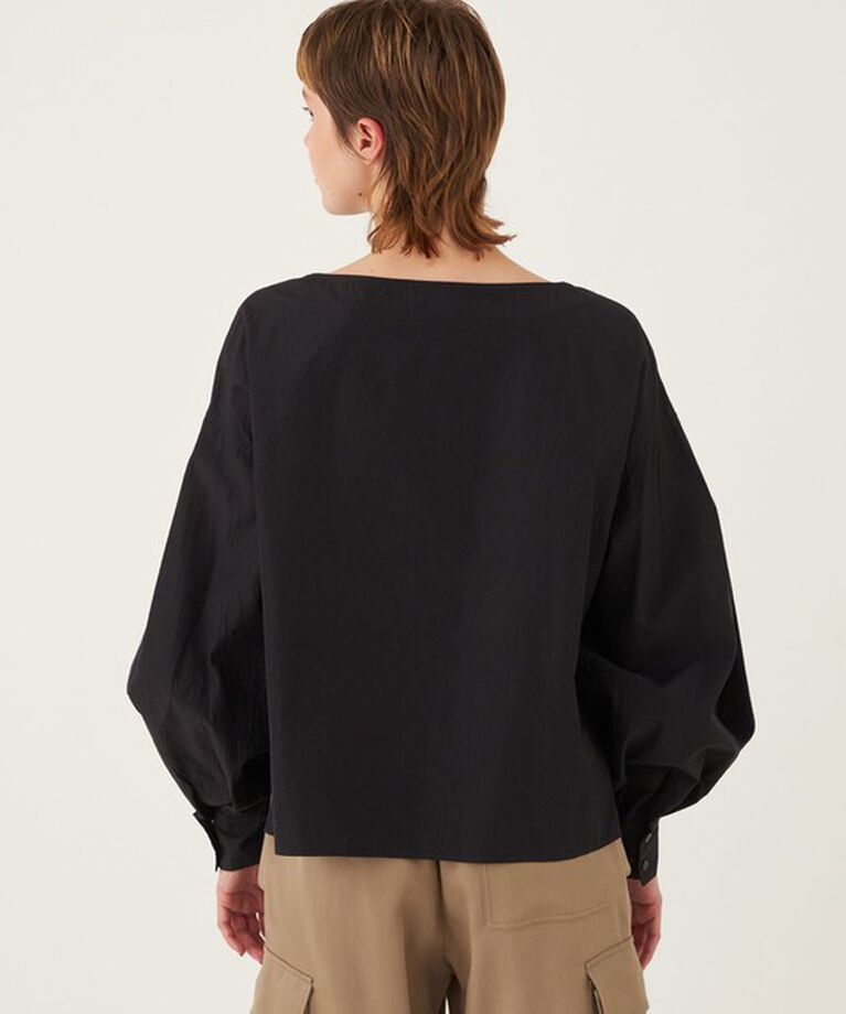 GALERIE VIE「コットンシルクウェザー ボートネックブラウス」|シャツ・ブラウス|