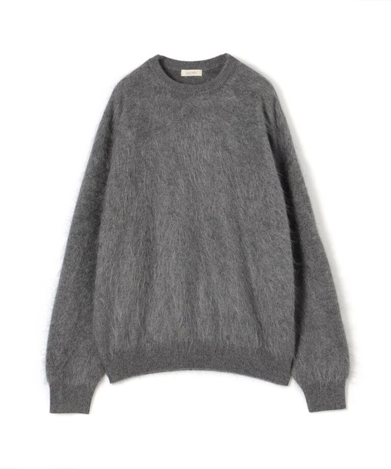 DES PRES「ピュアカシミヤファー クルーネックプルオーバー」|ニット・セーター|15 グレー