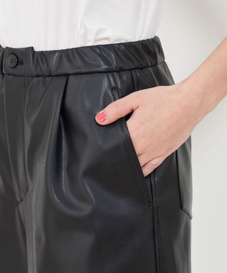 GALERIE VIE「レザーライククロスストレッチイージーハーフパンツ」|その他|