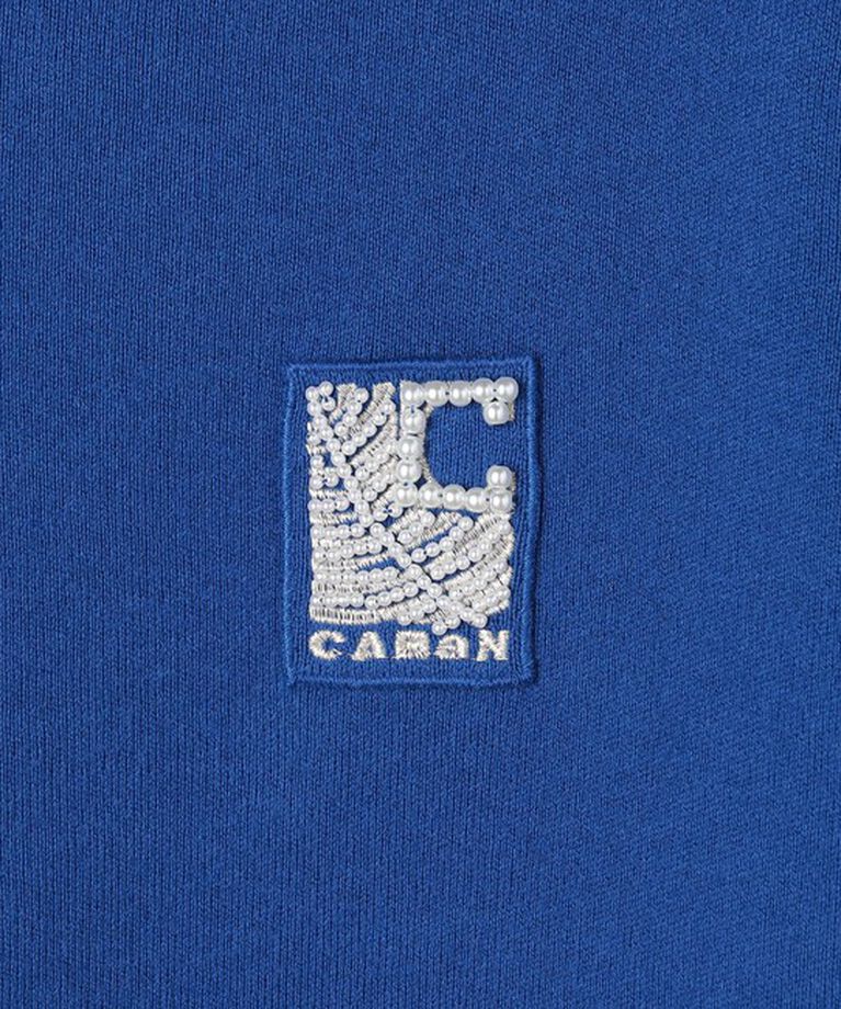 CABaN「CABaN コットンカシミヤ パールロゴポロカーディガン」|カーディガン|