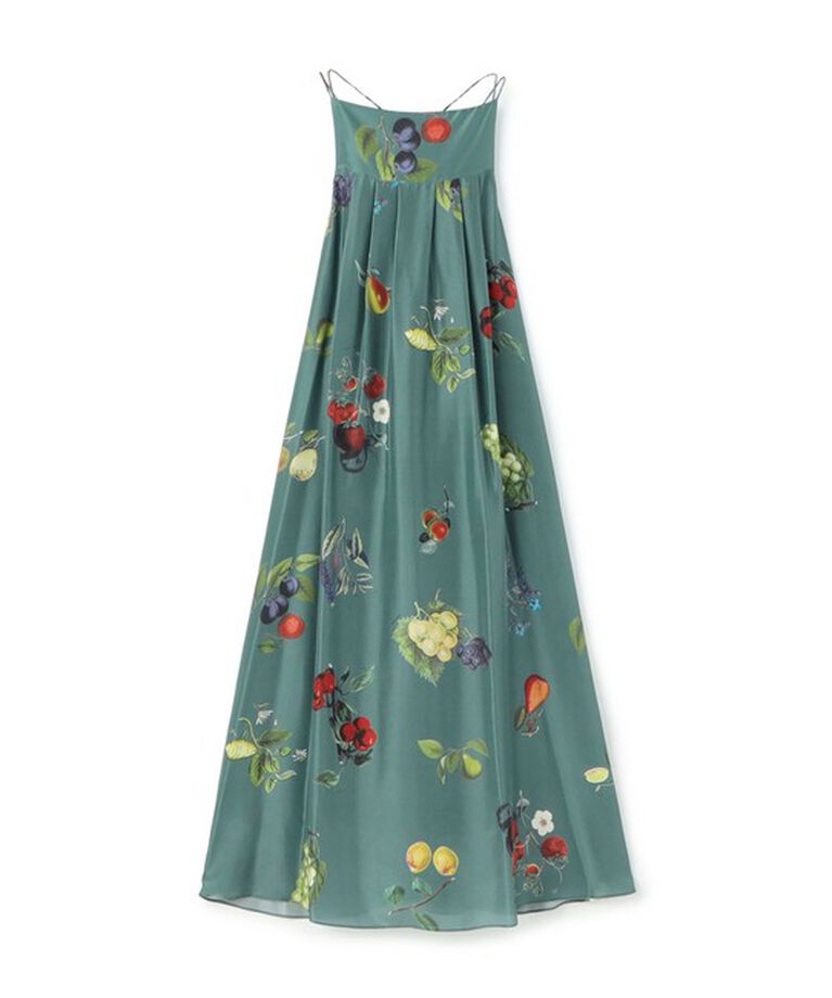 CABaN「CABaN シルク HARVEST ロングワンピース」|ワンピース|54 グリーン系