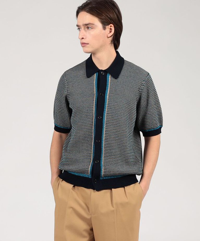 TOMORROWLAND MENS「TOMORROWLAND Tricot マーセライズコットン ハーフスリーブニット」|ニット・セーター|
