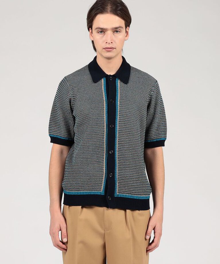 TOMORROWLAND MENS「TOMORROWLAND Tricot マーセライズコットン ハーフスリーブニット」|ニット・セーター|