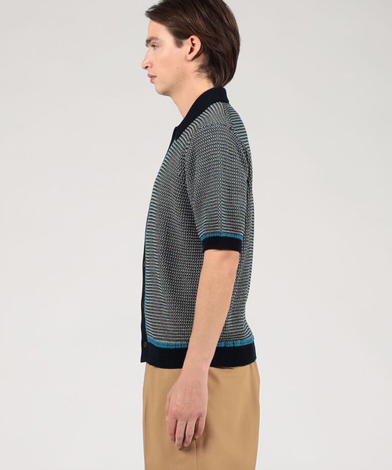 TOMORROWLAND MENS「TOMORROWLAND Tricot マーセライズコットン ハーフスリーブニット」|ニット・セーター|