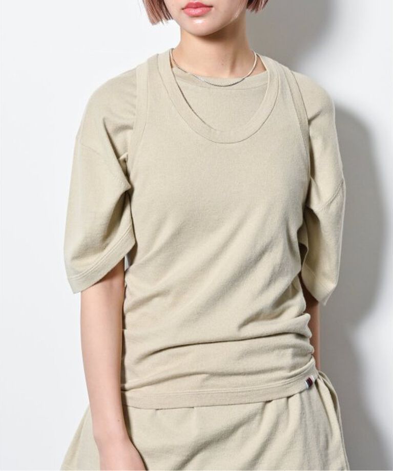  「EXTREME CASHMERE X n270 vest 270-182-11-TU-05：ベスト」|ベスト・ジレ|ベージュ