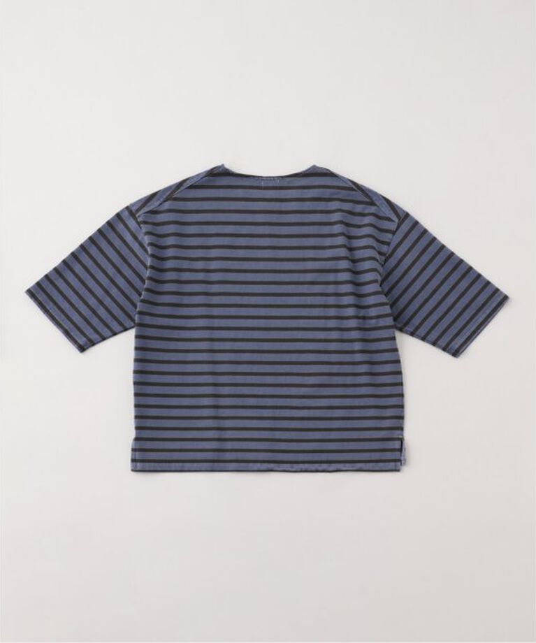 J.S.Homestead「J.S.Homestead / ピグメントボーダー ボートネックTシャツ」|Tシャツ・カットソー|