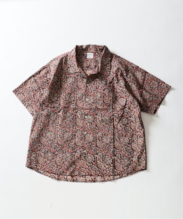JOURNAL STANDARD relume「bunai 別注 KALAMKARI プリント 半袖シャツ」|シャツ・ブラウス|ボルドー