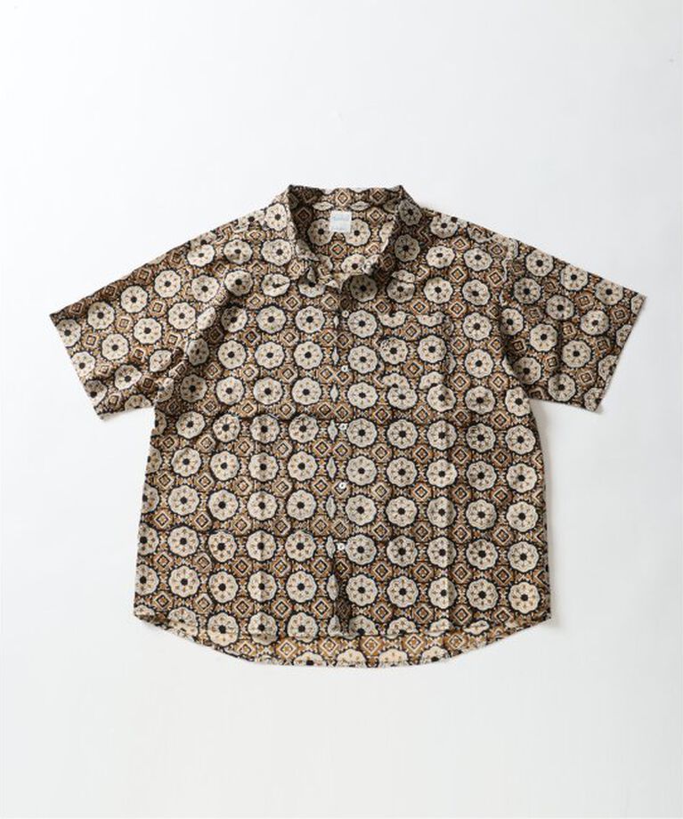 JOURNAL STANDARD relume「bunai 別注 KALAMKARI プリント 半袖シャツ」|シャツ・ブラウス|マスタード