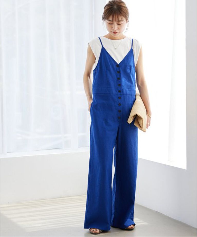 JOURNAL STANDARD relume「《追加》タンクトップ付きキャミサロペット」|オールインワン|ブルー A