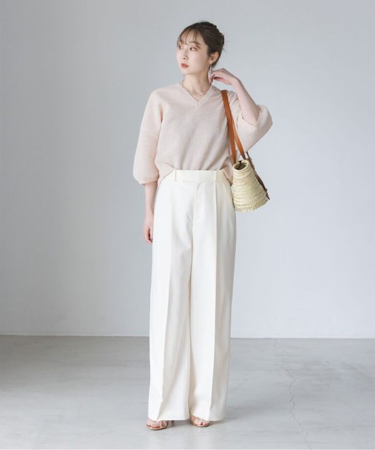 NOBLE「《追加》エステルツイルストレッチスラックスパンツ2」|スラックス|