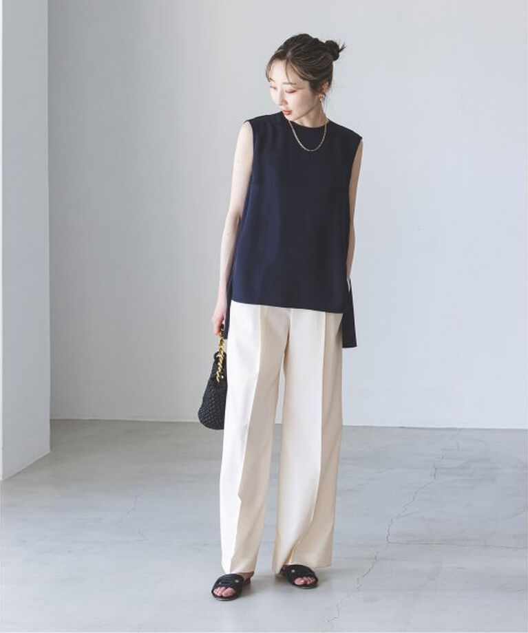 NOBLE「《追加》エステルツイルストレッチスラックスパンツ2」|スラックス|
