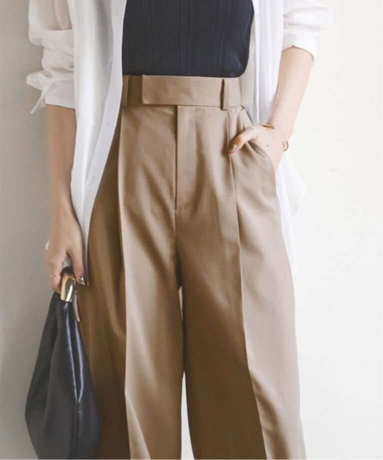 NOBLE「《追加》エステルツイルストレッチスラックスパンツ2」|スラックス|