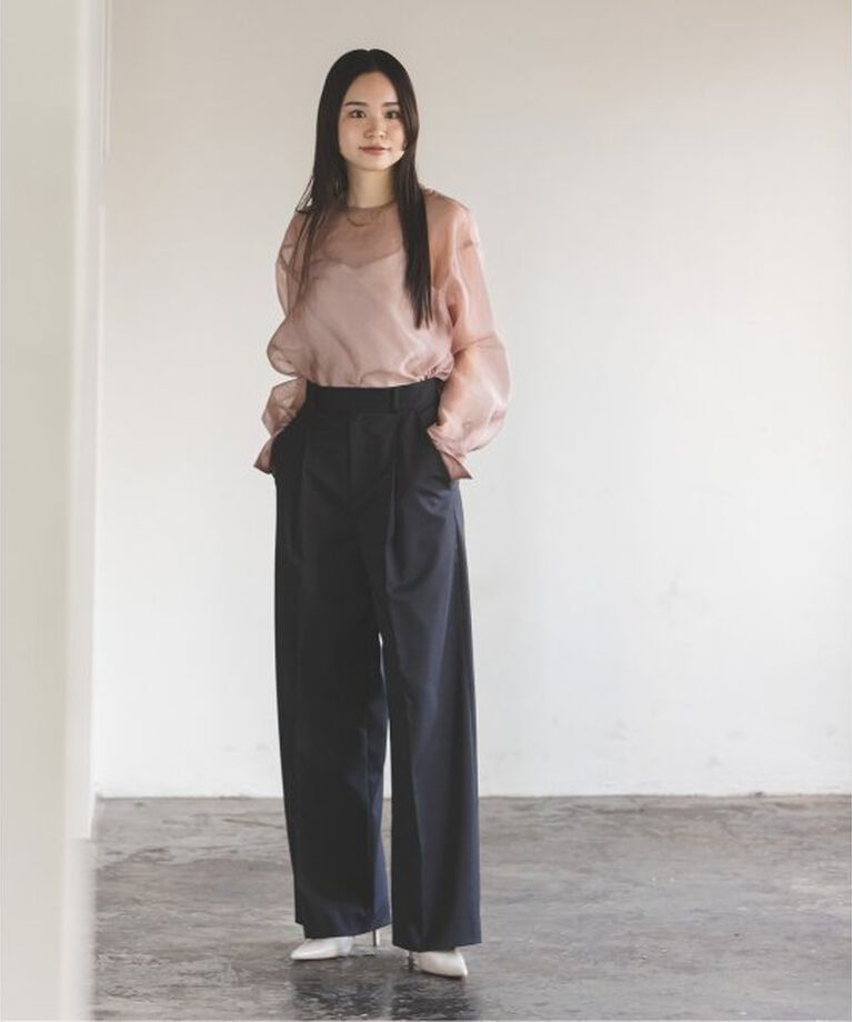NOBLE「《追加》エステルツイルストレッチスラックスパンツ2」|スラックス|