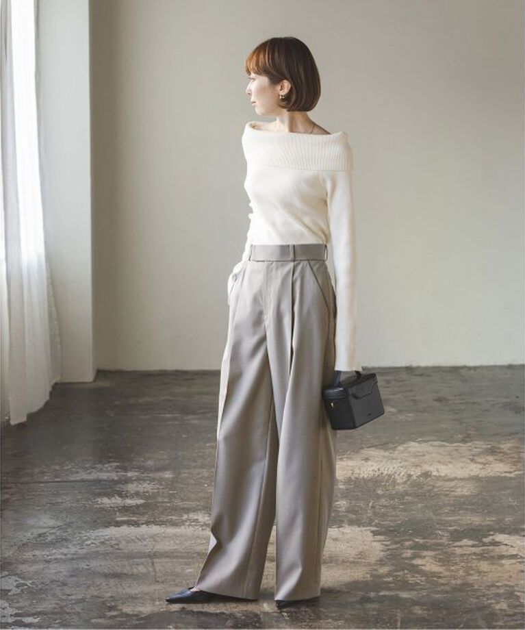 NOBLE「《追加》エステルツイルストレッチスラックスパンツ2」|スラックス|