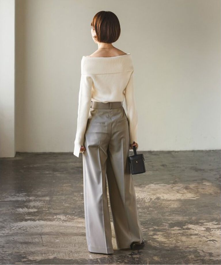 NOBLE「《追加》エステルツイルストレッチスラックスパンツ2」|スラックス|